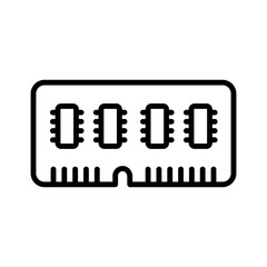RAM icon. Outline style.