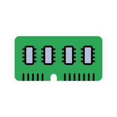 RAM icon. Flat color style.