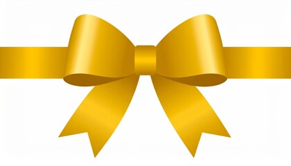 Golden Bow and Ribbon Design, Gift, Decoration Ribbon, Bow