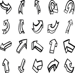 set of arrow icons vectors