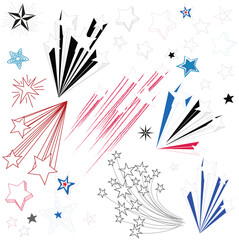 abstract background with colorful fireworks