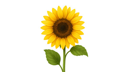 Sunflower Clipart on Transparent Background PNG - Bright Yellow Floral Design Element

