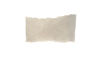 Fototapeta premium Isolated torn paper texture with rough edges and beige hue on a white background