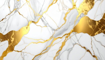 White Marble Gold Veins Texture Background, marble texture, gold texture