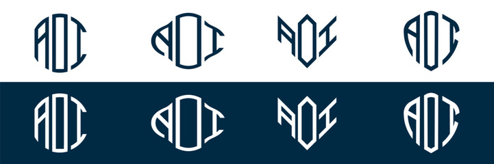 ADI letter logo set design