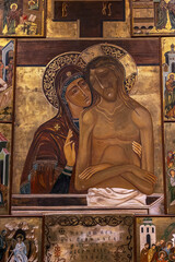 Obraz premium Santa Maria in Aracoeli basilica, Rome, Italy. Stabat mater, Dead Christ icon