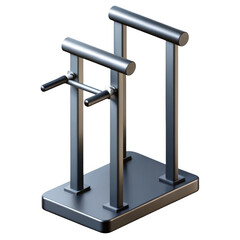 3d realistic parallel bars gym equipment isolated on transparent background