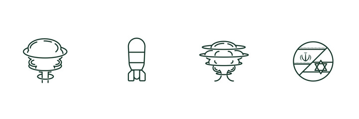 explosion of a bomb. war of countries. icon set collection.eps 10