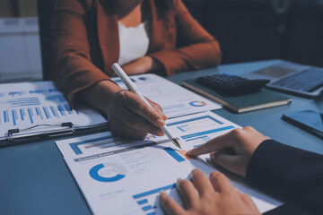 Business Documents, Auditor businesswoman checking searching document legal prepare paperwork or...