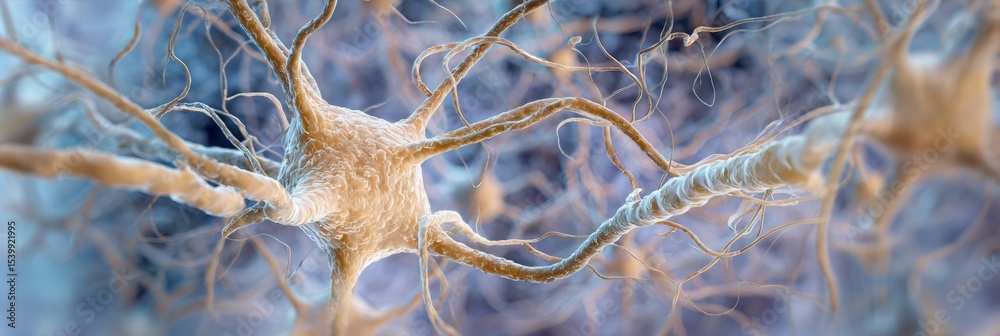 Poster nervous system depicted as exposed wires against a delicate background illustrating complexity and f