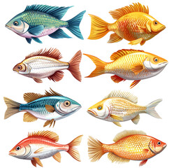 Fototapeta premium fish clipart 
