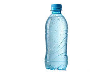 Naklejka premium Cold Water Bottle, Refreshing Drink, Blue Plastic