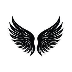 Fototapeta premium Flat and Minimal Angel Wings vector illustration