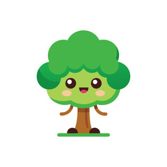 Fototapeta premium Flat and Minimal Charming Tree logo vector illustration 