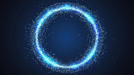 Obraz premium Circular light trail design on a dark background.