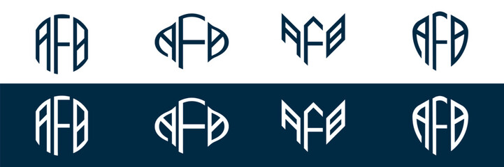 AFB letter logo set design
