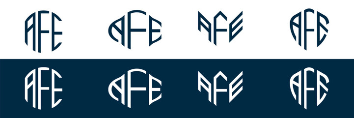 AFE letter logo set design