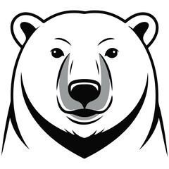 Polar bear logo templates set vector isolated white background
