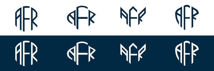 AFR letter logo set design