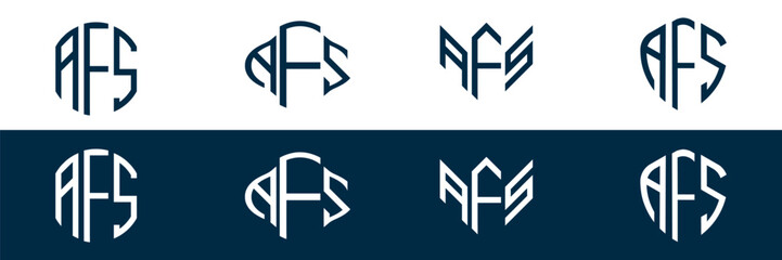 AFS letter logo set design