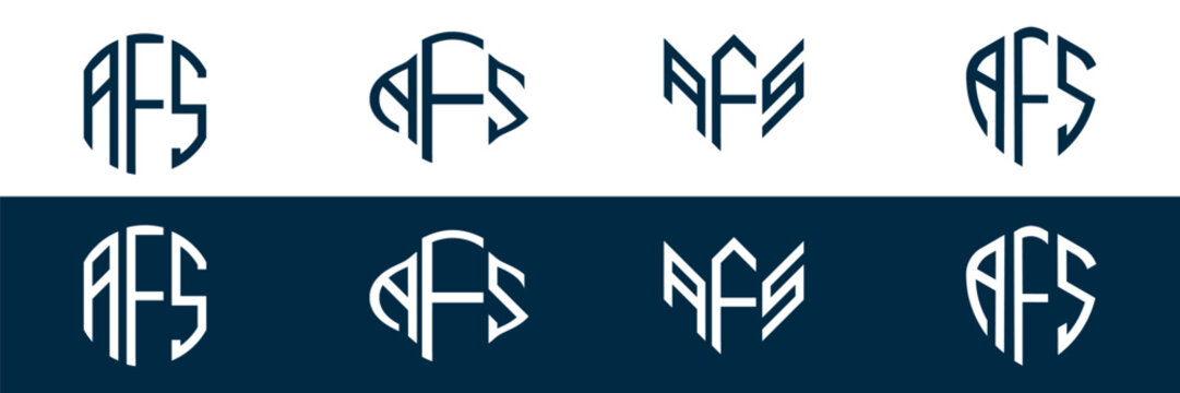 AFS letter logo set design