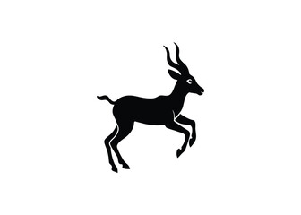 gazelle-or-antelope-isolated-animal-silhouette--ve.eps