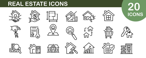 Real Estate icon logo vector suitable for percentage logo and infographics