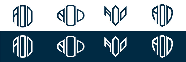 AOO letter logo set design