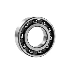 Closeup of a Precision Ball Bearing isolated on transparent bacckground