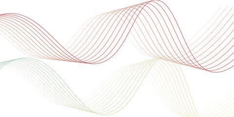 Abstract dynamic multicolor lines waves, technology line stripe isolated science digital flowing black line,. Abstract green wave on white design modern background vector illustration.. Smooth 