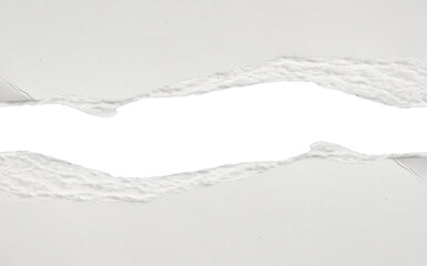 ripped white paper on transparent background