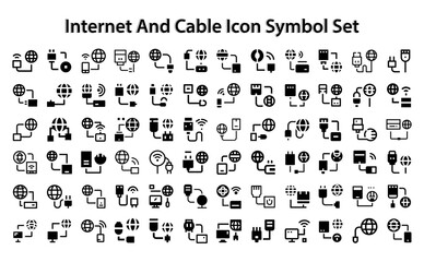 Internet and Cable icon Symbol Set.svg. creative modern icon set, Professional Symbol download scalable vector file