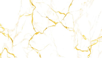 Fototapeta premium Luxurious Abstract Gold Veins on White Marble Surface Texture