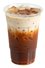 ice coffee  on transparent