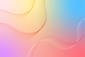 Abstract flowing lines in gradient colors, creating a sense of fluidity and dynamism