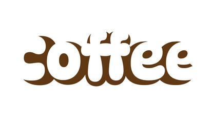 coffee,lettering design illustration