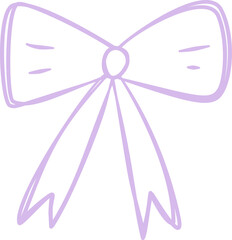 Scribble Doodle Simple Bow