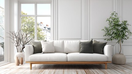 Clean sofa design with modern simplicity high resolution picture