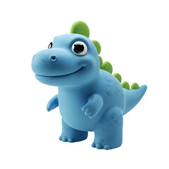Fototapeta premium Cute Blue Dinosaur Toy Perfect for Kids
