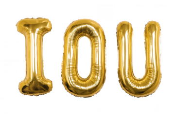 Golden IOU Balloons