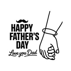 Father's Day in modern flat style in elegant color. Vector illustration on white background.