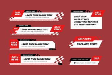 Red Sport News Lower Third Template