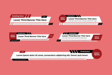 Pink Gradient Broadcast Banner Template