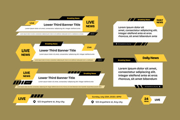 Yellow Striped Alert News Lower Third