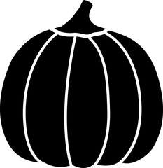 Fall pumpkin black silhouette flat vector illustration Isolated. 
Autumn harvest pumpkin silhouette Icon.
Transparent background.  svg.