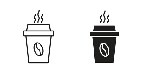coffee cup icon Logos. Flat Vector Icon Design Template