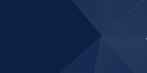 Obraz premium Dark blue background. Modern line stripes curve abstract presentation background. Luxury paper cut backgroun