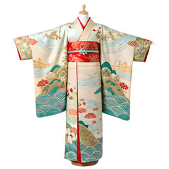 Naklejka premium japanese kimono on transparent background png