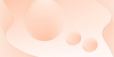 Abstract background with peach fuzz metaball shapes. Morphing organic blobs. Vector 3d illustration.