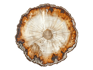 Detailed Wood Tree Rings Cross-Section